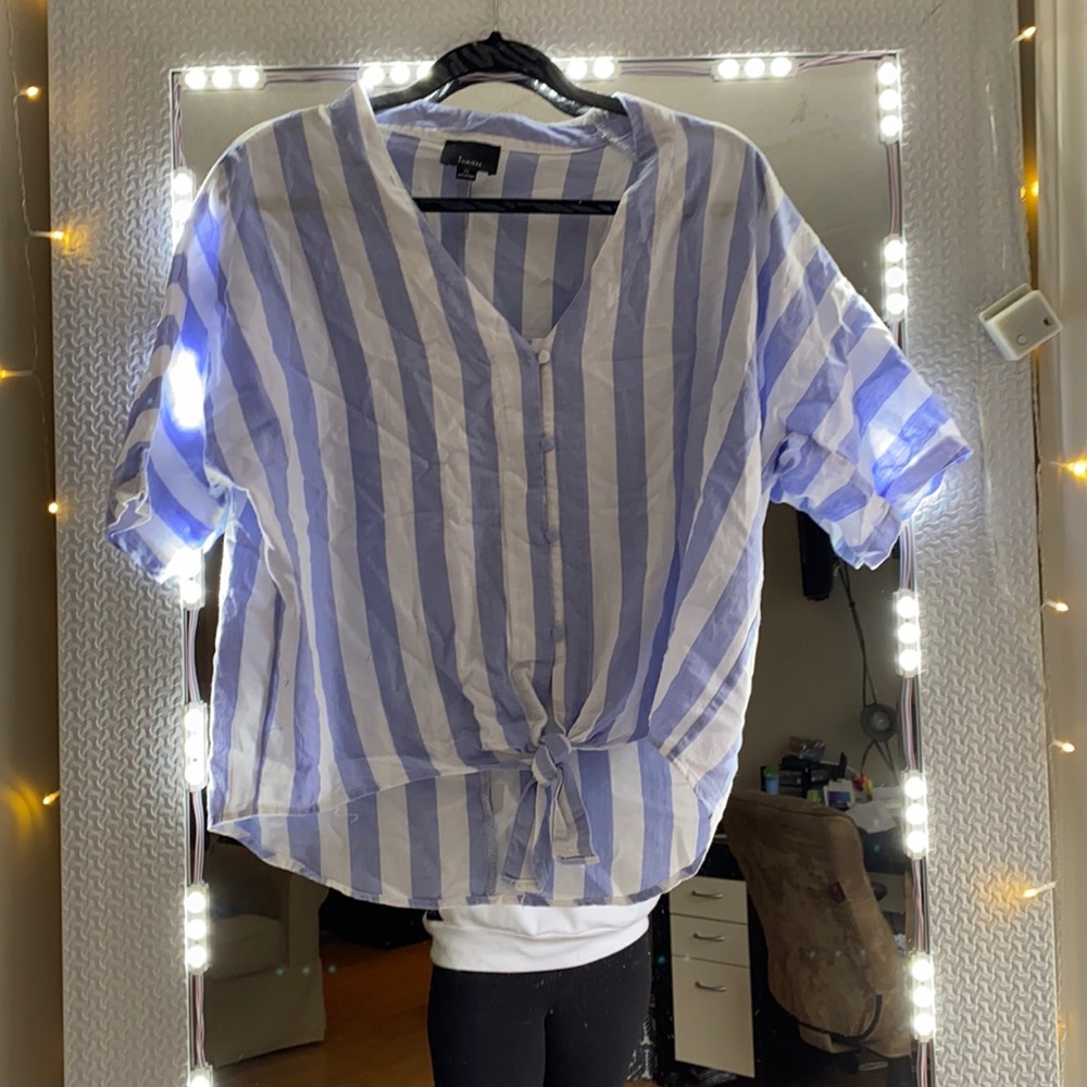 Tie front blouse